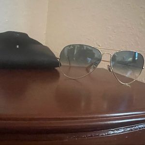 Gently used large gradient Ray Ban aviators